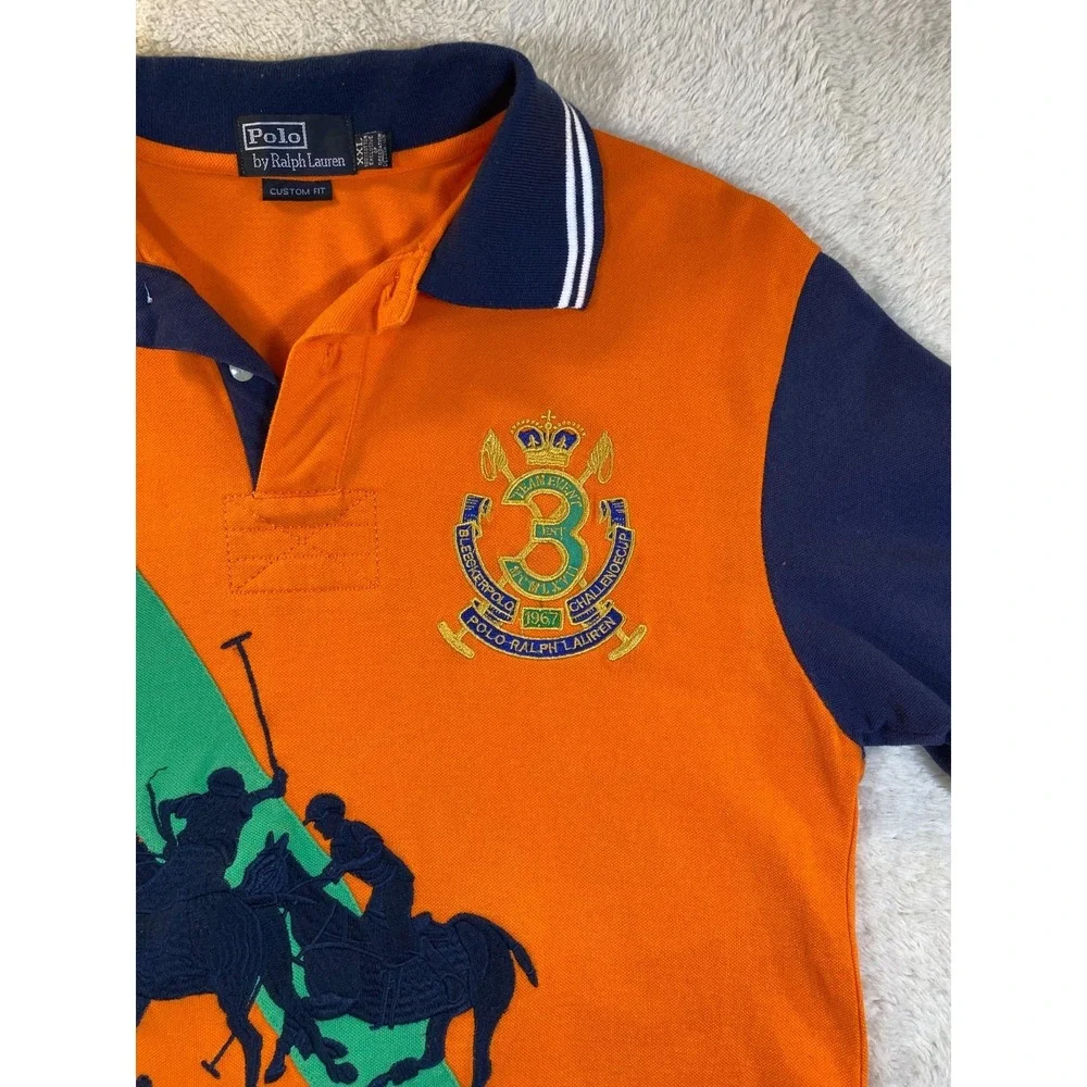 Polo Ralph Lauren Bleecker Polo Challenge Cup  1967 SZ XXL Equestrian Stripe